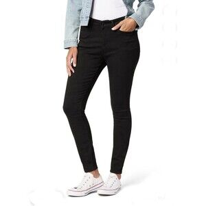 Signature by Levi Strauss Co Mid Rise Ankle Skinny Jeans Womens Sz 18 Black New